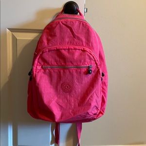 Pink Kipling Large Backpack